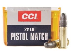 CCI Pistol Match Ammunition 22 Long Rifle 40 Grain Lead Round Nose For Sale