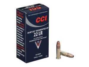 CCI Quiet Ammunition 22 Long Rifle Subsonic 40 Grain Segmented Lead Hollow Point For Sale