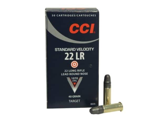 CCI Standard Velocity Ammunition 22 Long Rifle 40 Grain Lead Round Nose For Sale 1