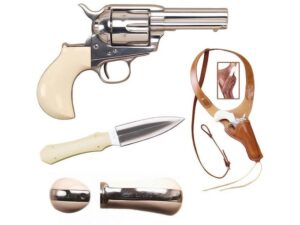 Cimarron Firearms Doc Holliday Combo Revolver 45 Colt (Long Colt) 3.5" Barrel 6-Round Nickel Ivory For Sale