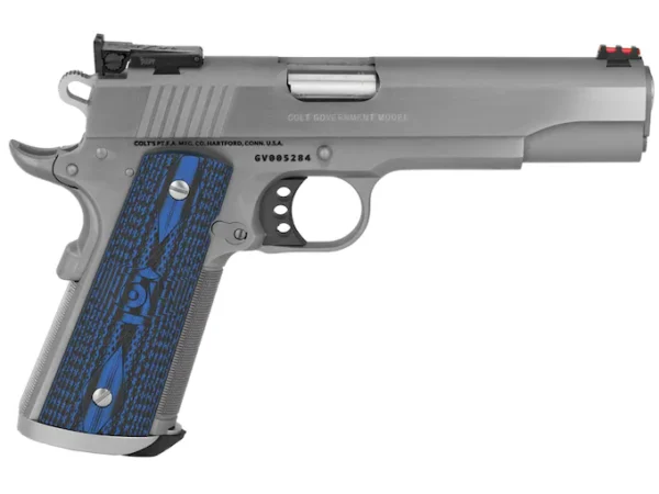 Colt 1911 Gold Cup Trophy 1911 Semi-Automatic Pistol 38 Super 5" Barrel 9-Round Stainless Blue