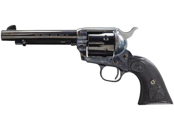 Colt Single Action Army Revolver 6-Round Case Colored Hardened Frame Synthetic Eagle Grip Black