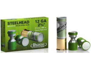 DDupleks Steelhead Monolit 32 Ammunition 12 Gauge 2-3/4" 1-1/8 oz Solid Steel Slug Lead-Free Box of 5 For Sale