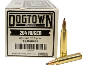 Dogtown Ammunition 204 Ruger 32 Grain Polymer Tip Flat Base For Sale