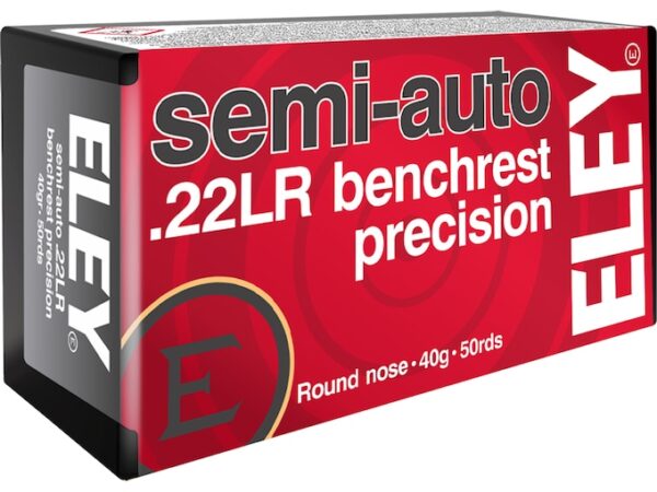 Eley Semi-Auto Benchrest Precision Ammunition 22 Long Rifle 40 Grain Round Nose For Sale