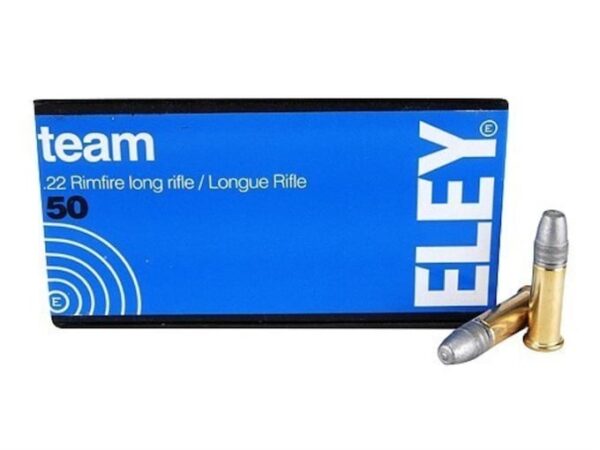 Eley Team Ammunition 22 Long Rifle 40 Grain Lead Flat Nose For Sale