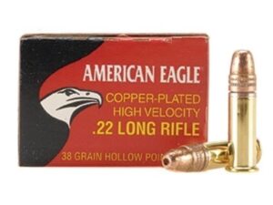 Federal American Eagle Ammunition 22 Long Rifle High Velocity 38 Grain Plated Lead Hollow Point For Sale