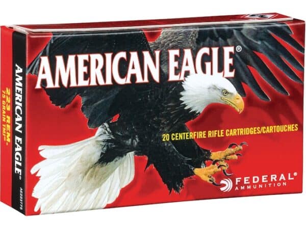 Federal American Eagle Ammunition 223 Remington 75 Grain Total Metal Jacket For Sale