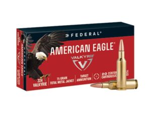 Federal American Eagle Ammunition 224 Valkyrie 75 Grain Total Metal Jacket For Sale