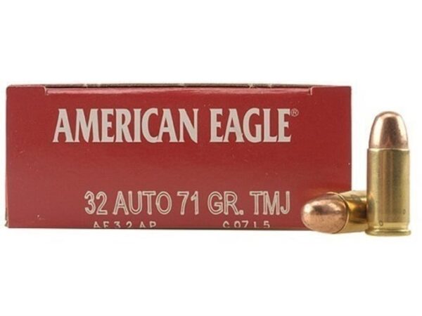 Federal American Eagle Ammunition 32 ACP 71 Grain Total Metal Jacket For Sale