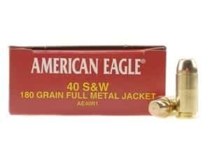 Federal American Eagle Ammunition 40 S&W 180 Grain Full Metal Jacket For Sale