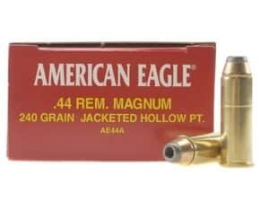 Federal American Eagle Ammunition 44 Remington Magnum 240 Grain Jacketed Hollow Point Box of 50 For Sale