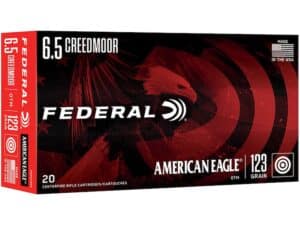 Federal American Eagle Ammunition 6.5 Creedmoor 123 Grain Open Tip Match For Sale