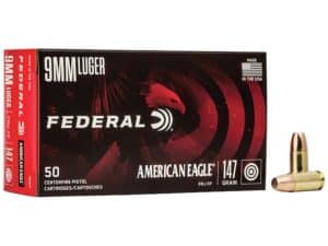 Federal American Eagle Ammunition 9mm Luger 147 Grain Full Metal Jacket For Sale