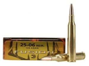 Federal Fusion Ammunition 25-06 Remington 120 Grain Bonded Spitzer Boat Tail Box of 20 For Sale