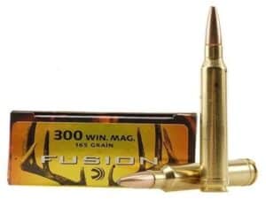 Federal Fusion Ammunition 300 Winchester Magnum 165 Grain Bonded Spitzer Boat Tail Box of 20 For Sale