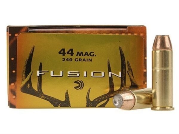 Federal Fusion Ammunition 44 Remington Magnum 240 Grain Bonded Jacketed Hollow Point Box of 20 For Sale