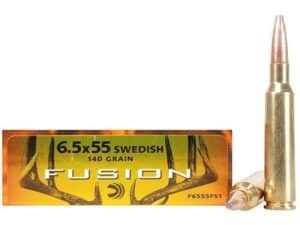 Federal Fusion Ammunition 6.5x55mm Swedish Mauser 140 Grain Bonded Spitzer Boat Tail Box of 20 For Sale