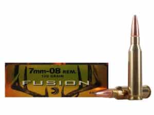 Federal Fusion Ammunition 7mm-08 Remington 120 Grain Bonded Spitzer Boat Tail Box of 20 For Sale