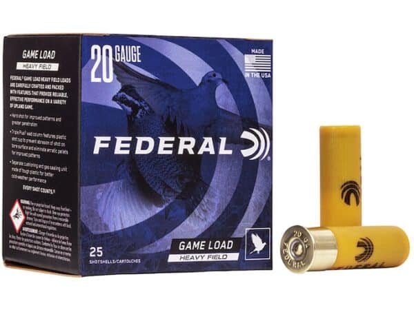 Federal Game Load Upland Heavy Field Ammunition 20 Gauge 2-3/4" 1 oz For Sale