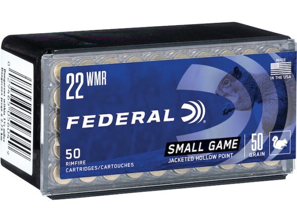 Federal Game-Shok Ammunition 22 Winchester Magnum Rimfire (WMR) 50 Grain Jacketed Hollow Point For Sale
