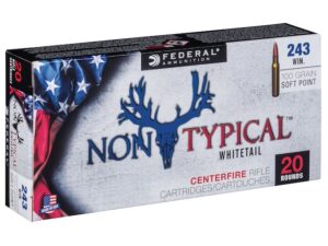 Federal Non-Typical Ammunition 243 Winchester 100 Grain Soft Point Box of 20  For Sale