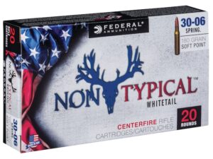 Federal Non-Typical Ammunition 30-06 Springfield 180 Grain Soft Point Box of 20 For Sale