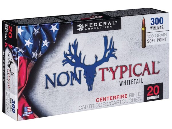 Federal Non-Typical Ammunition 300 Winchester Magnum 150 Grain Soft Point Box of 20 For Sale