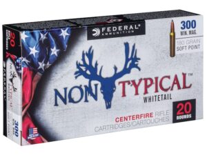 Federal Non-Typical Ammunition 300 Winchester Magnum 180 Grain Soft Point Box of 20 For Sale