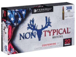 Federal Non-Typical Ammunition 308 Winchester 180 Grain Soft Point Box of 20 For Sale