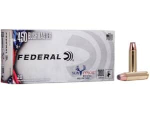 Federal Non-Typical Ammunition 450 Bushmaster 300 Grain Jacketed Hollow Point Box of 20 For Sale