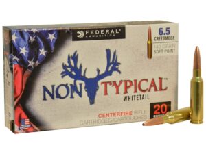 Federal Non-Typical Ammunition 6.5 Creedmoor 140 Grain Soft Point Boat Tail Box of 20 For Sale