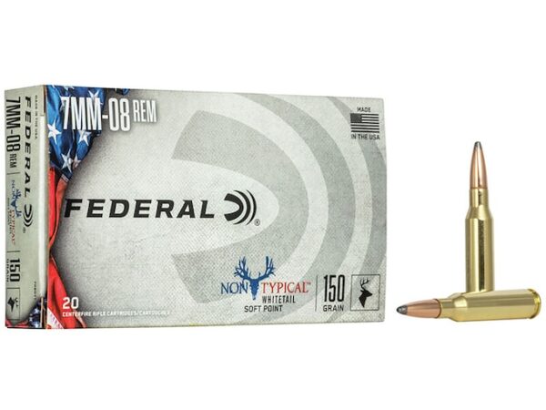 Federal Non-Typical Ammunition 7mm-08 Remington 150 Grain Soft Point Box of 20 For Sale