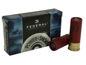 Federal Power-Shok Ammunition 12 Gauge 2-3/4" 1-1/4 oz Hollow Point Rifled Slug Box of 5 For Sale