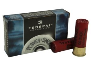 Federal Power-Shok Ammunition 12 Gauge 2-3/4" Buffered 00 Buckshot 12 Pellets Box of 5 For Sale