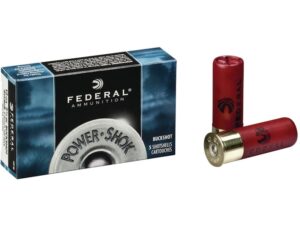 Federal Power-Shok Ammunition 12 Gauge 2-3/4" Buffered 000 Buckshot 8 Pellets Box of 5 For Sale