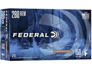 Federal Power-Shok Ammunition 280 Remington 150 Grain Soft Point Box of 20 For Sale