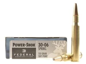 Federal Power-Shok Ammunition 30-06 Springfield 150 Grain Soft Point Box of 20 For Sale