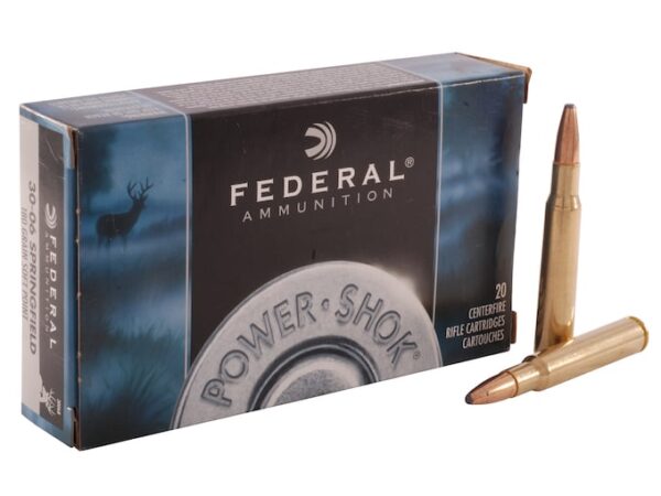 Federal Power-Shok Ammunition 30-06 Springfield 180 Grain Soft Point Box of 20 For Sale