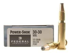 Federal Power-Shok Ammunition 30-30 Winchester 125 Grain Jacketed Hollow Point Box of 20 For Sale