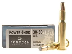 Federal Power-Shok Ammunition 30-30 Winchester 150 Grain Soft Point Flat Nose Box of 20 For Sale