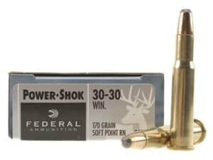 Federal Power-Shok Ammunition 30-30 Winchester 170 Grain Round Nose Soft Point Box of 20 For Sale