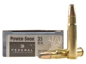 Federal Power-Shok Ammunition 35 Remington 200 Grain Round Nose Soft Point Box of 20 For Sale
