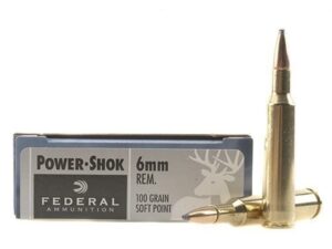 Federal Power-Shok Ammunition 6mm Remington 100 Grain Soft Point Box of 20 For Sale