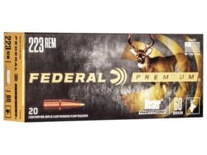 Federal Premium Ammunition 223 Remington 60 Grain Nosler Partition Box of 20 For Sale