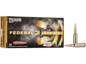 Federal Premium Ammunition 224 Valkyrie 78 Grain Barnes TSX Hollow Point Lead-Free Box of 20 For Sale