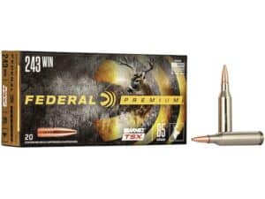 Federal Premium Ammunition 243 Winchester 85 Grain Barnes TSX Hollow Point Lead-Free Box of 20 For Sale