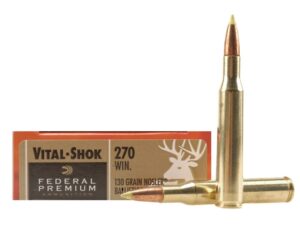 500 Rounds of Federal Premium Ammunition 270 Winchester 130 Grain Nosler Ballistic Tip Box of 20 For Sale