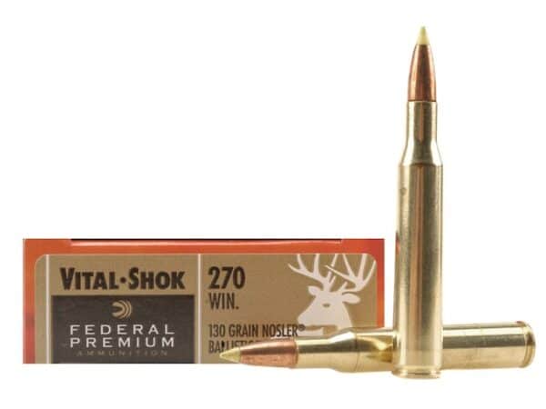 Federal Premium Ammunition 270 Winchester 130 Grain Nosler Ballistic Tip Box of 20 For Sale