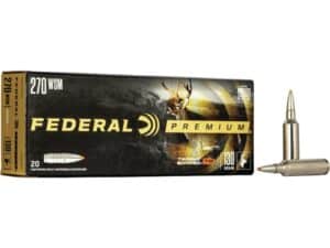 Federal Premium Ammunition 270 Winchester Short Magnum (WSM) 130 Grain Trophy Bonded Tip Box of 20 For Sale